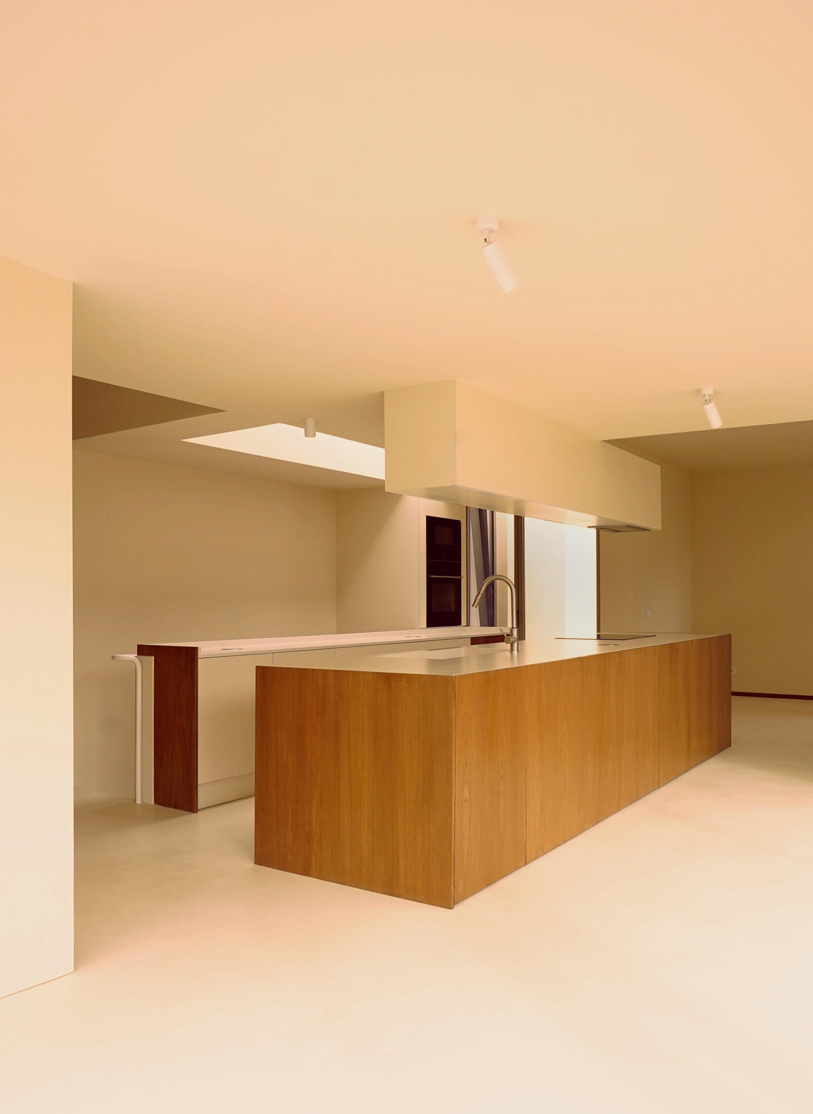 photograph — the island, the long counter