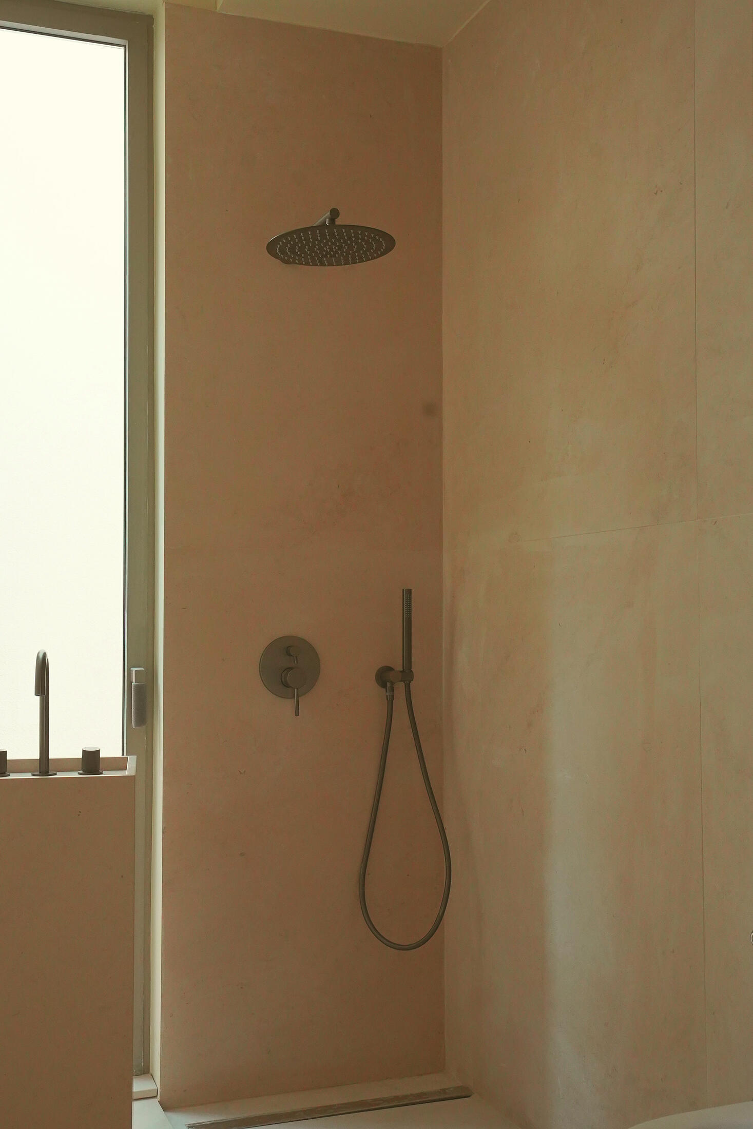 photograph — shower fittings, dark bronze