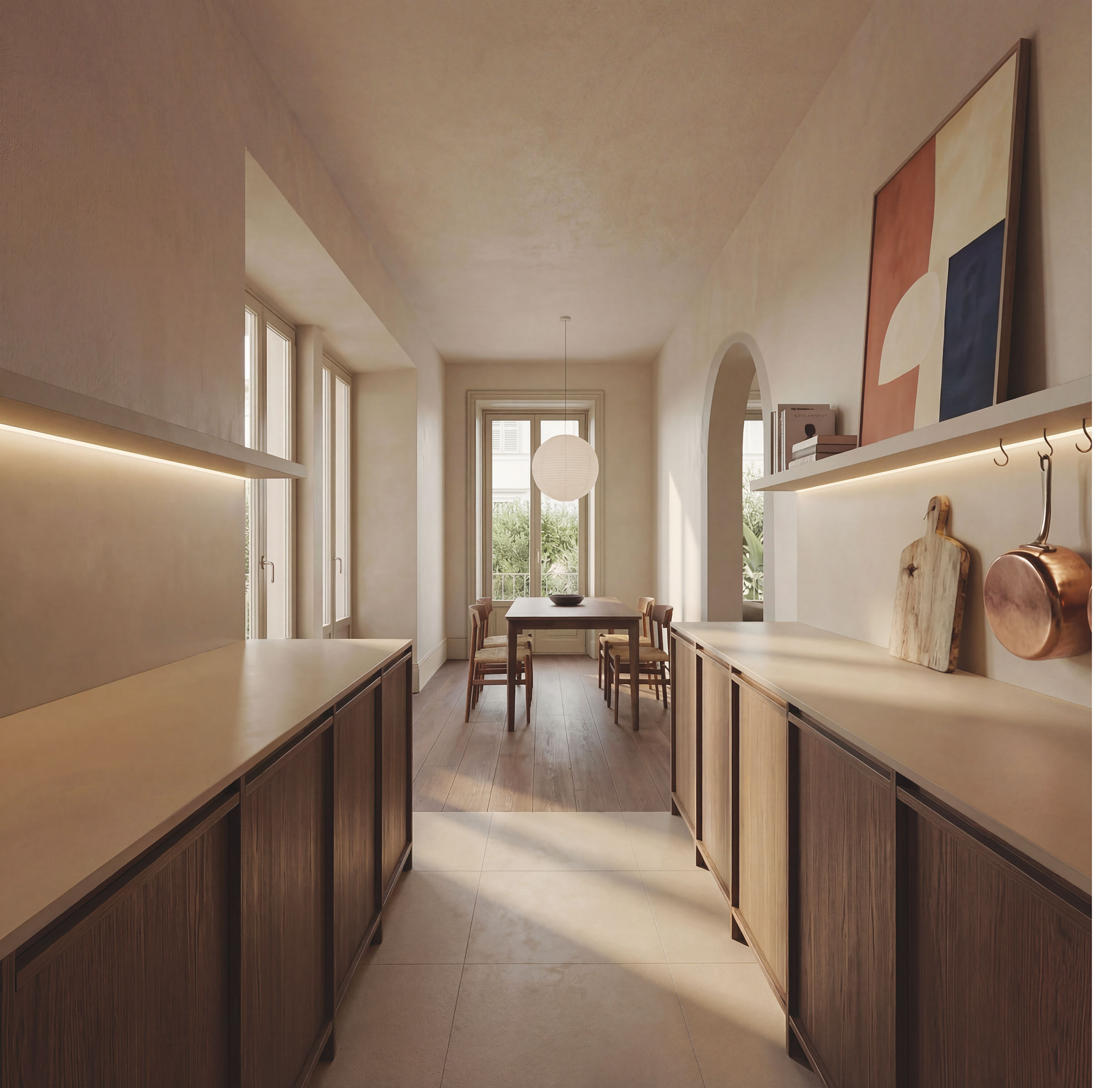 concept image — the kitchen along the façade