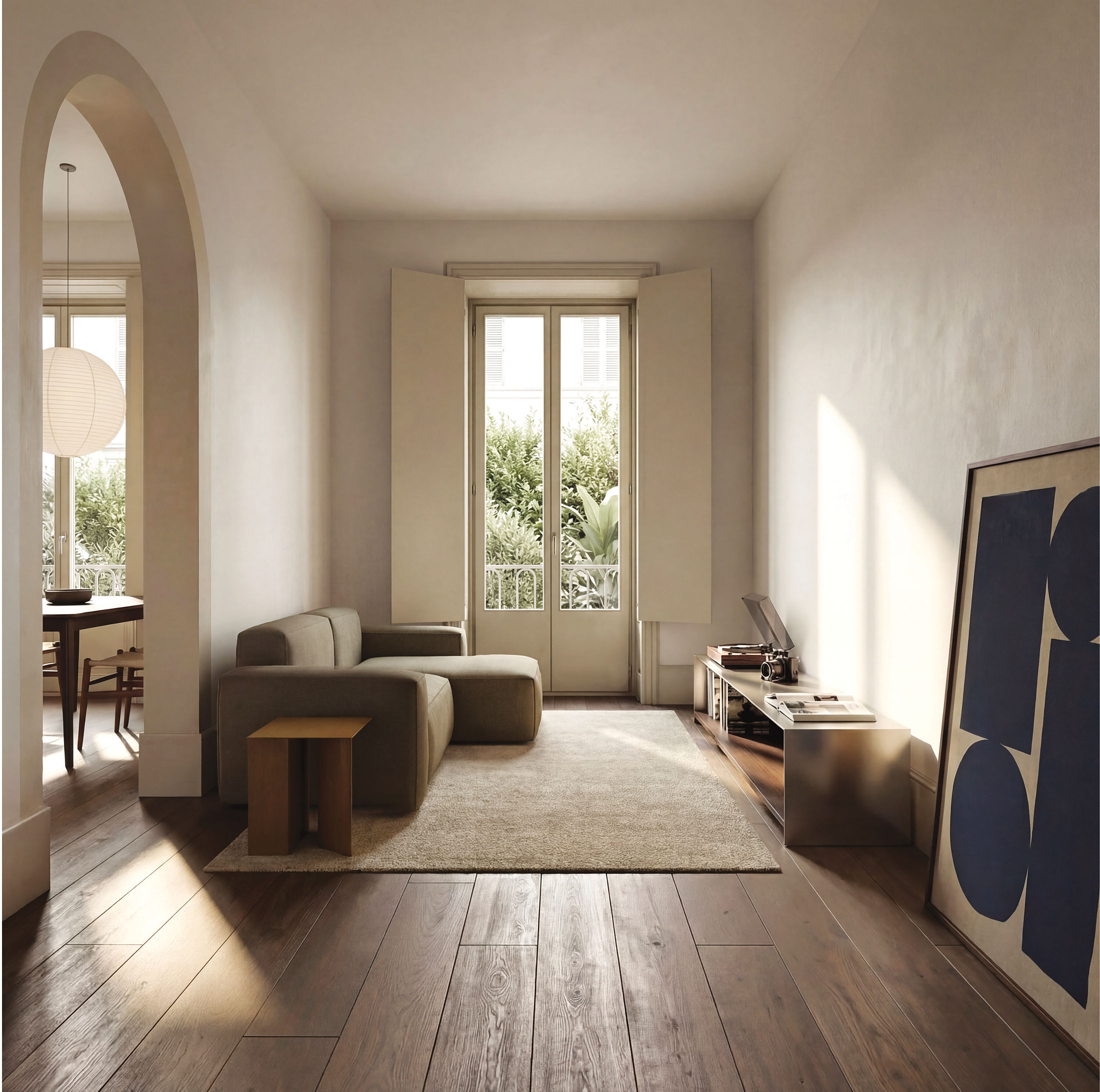 concept image — the living room, morning through deep openings
