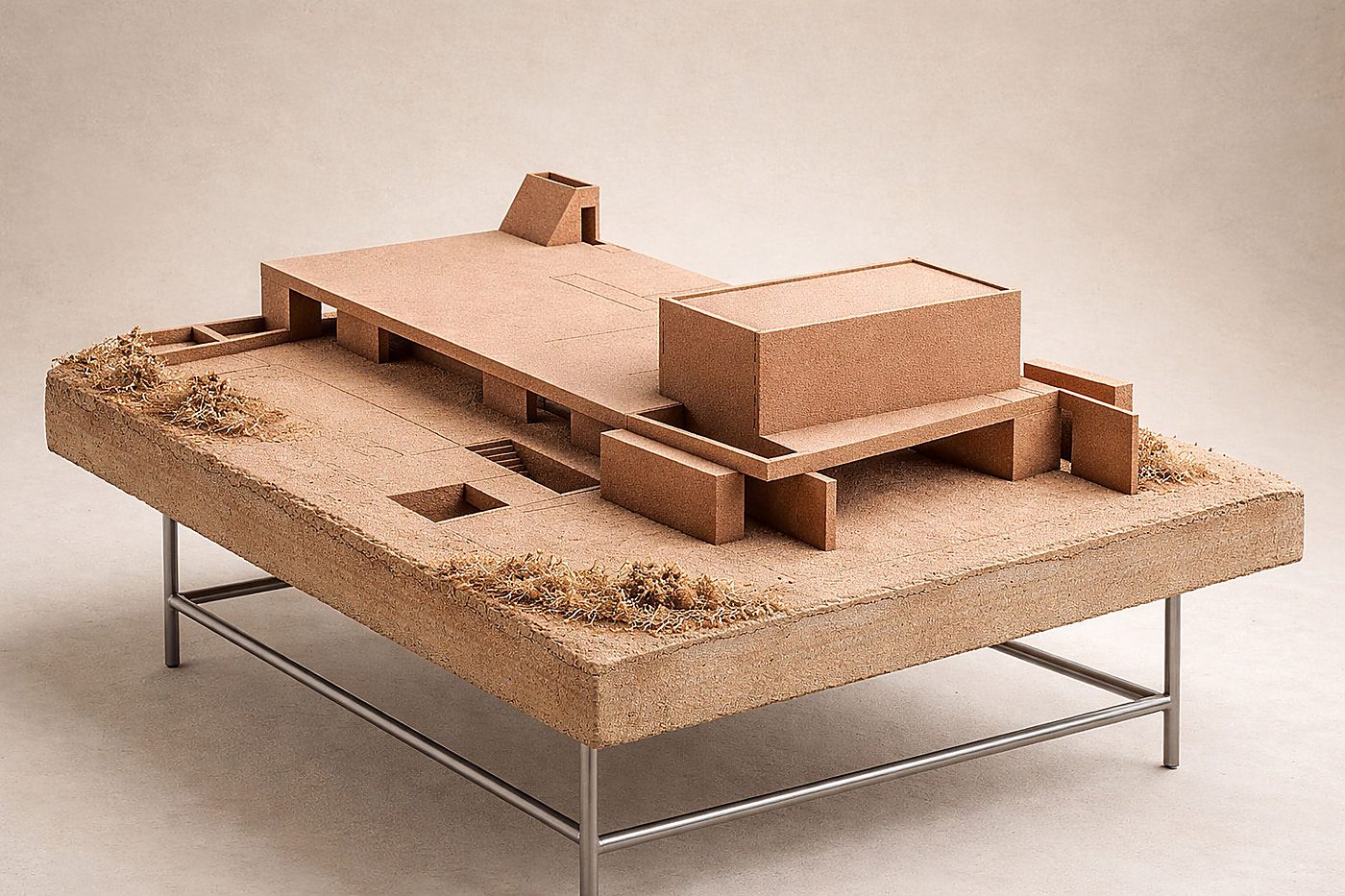 sedimentar villa — the working model on the trestle