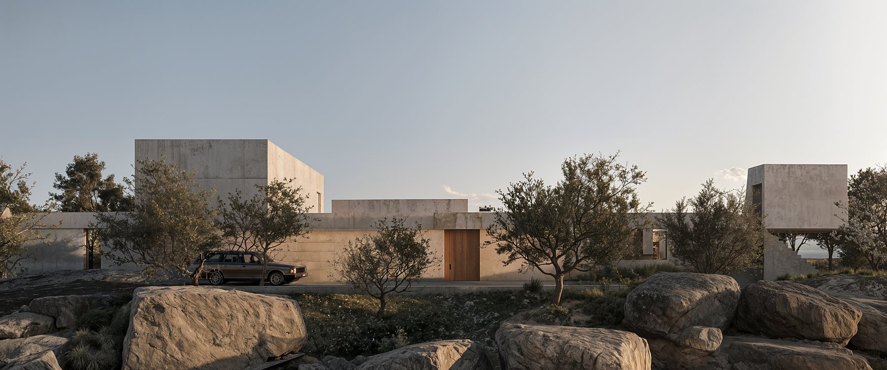 sedimentar villa — the house among the boulders, facing the sea
