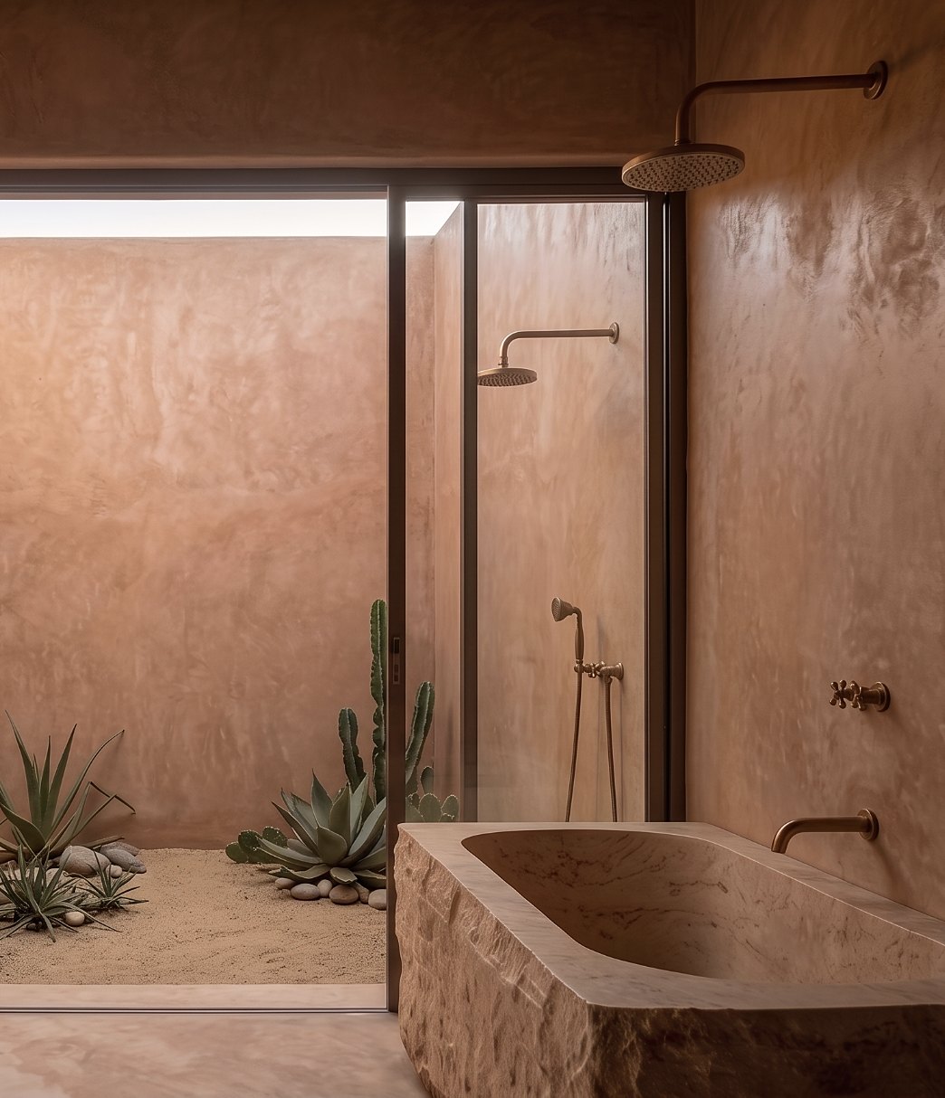 smg brasil — the bath, open to a garden of sand