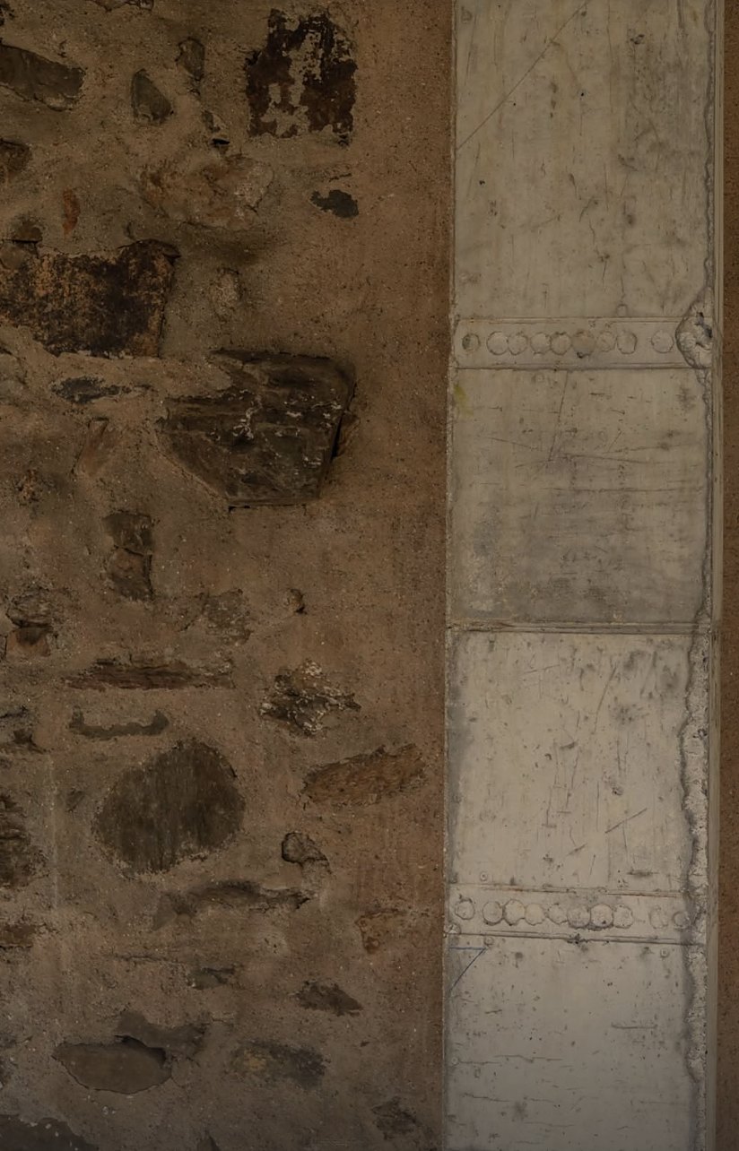 soadro do zêzere — schist and concrete, the wall in detail