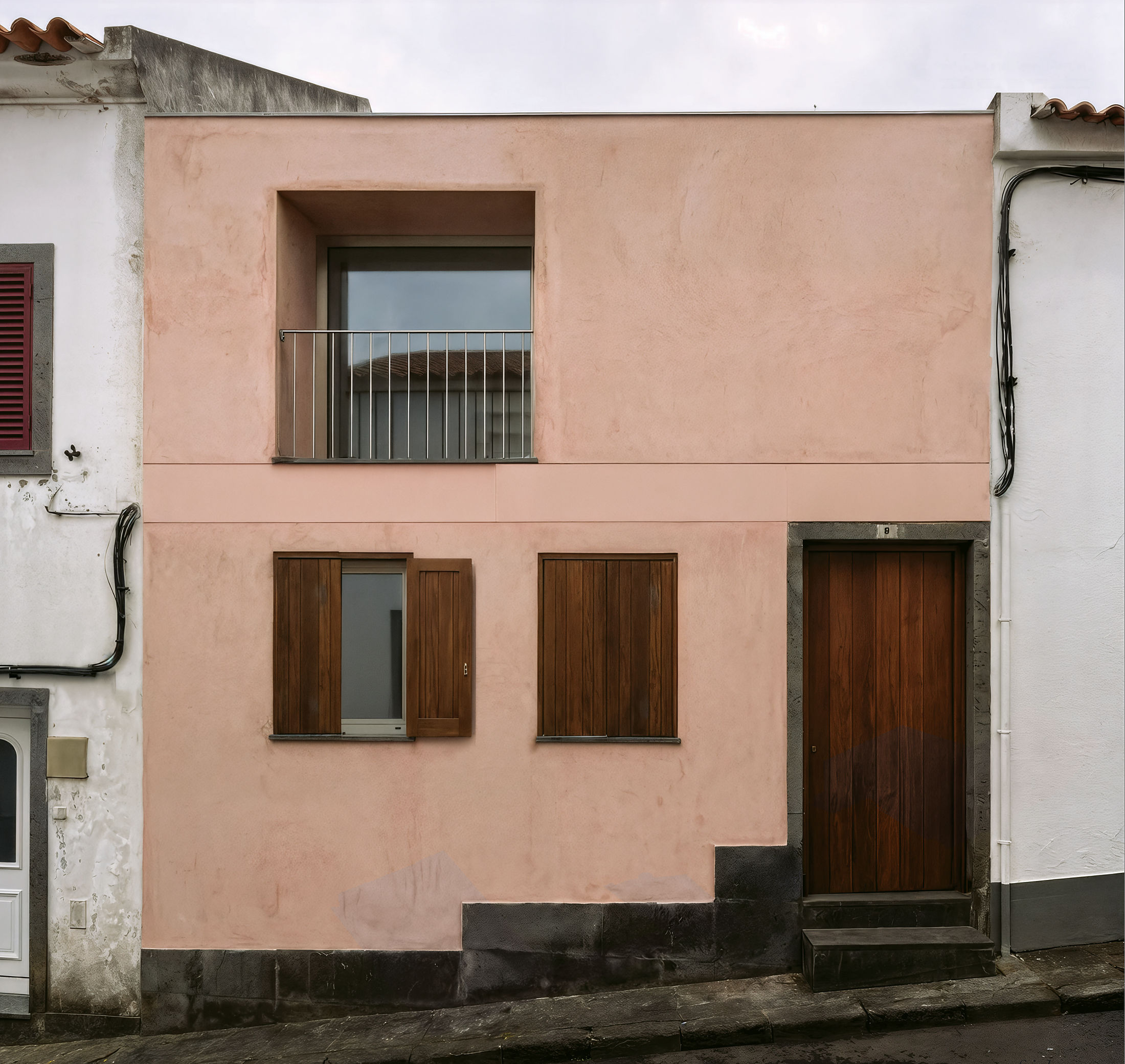 study — the street front: earth render on a basalt plinth