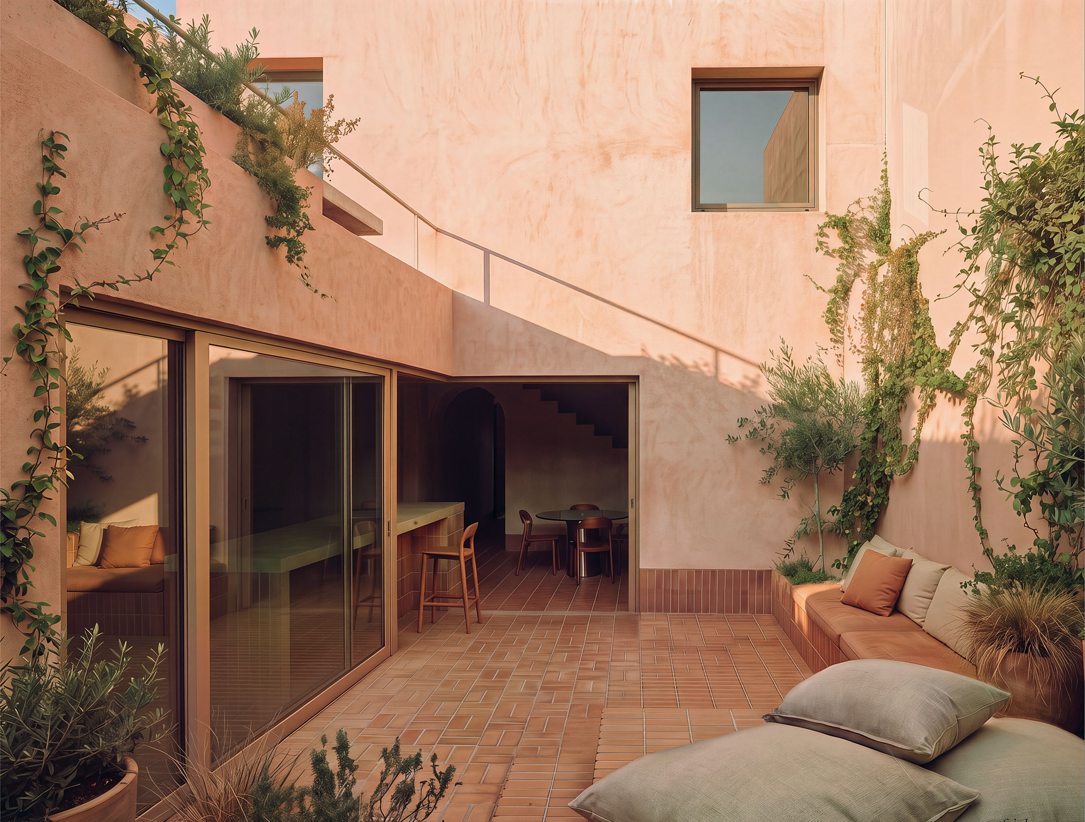 study — the courtyard, an open-air living room