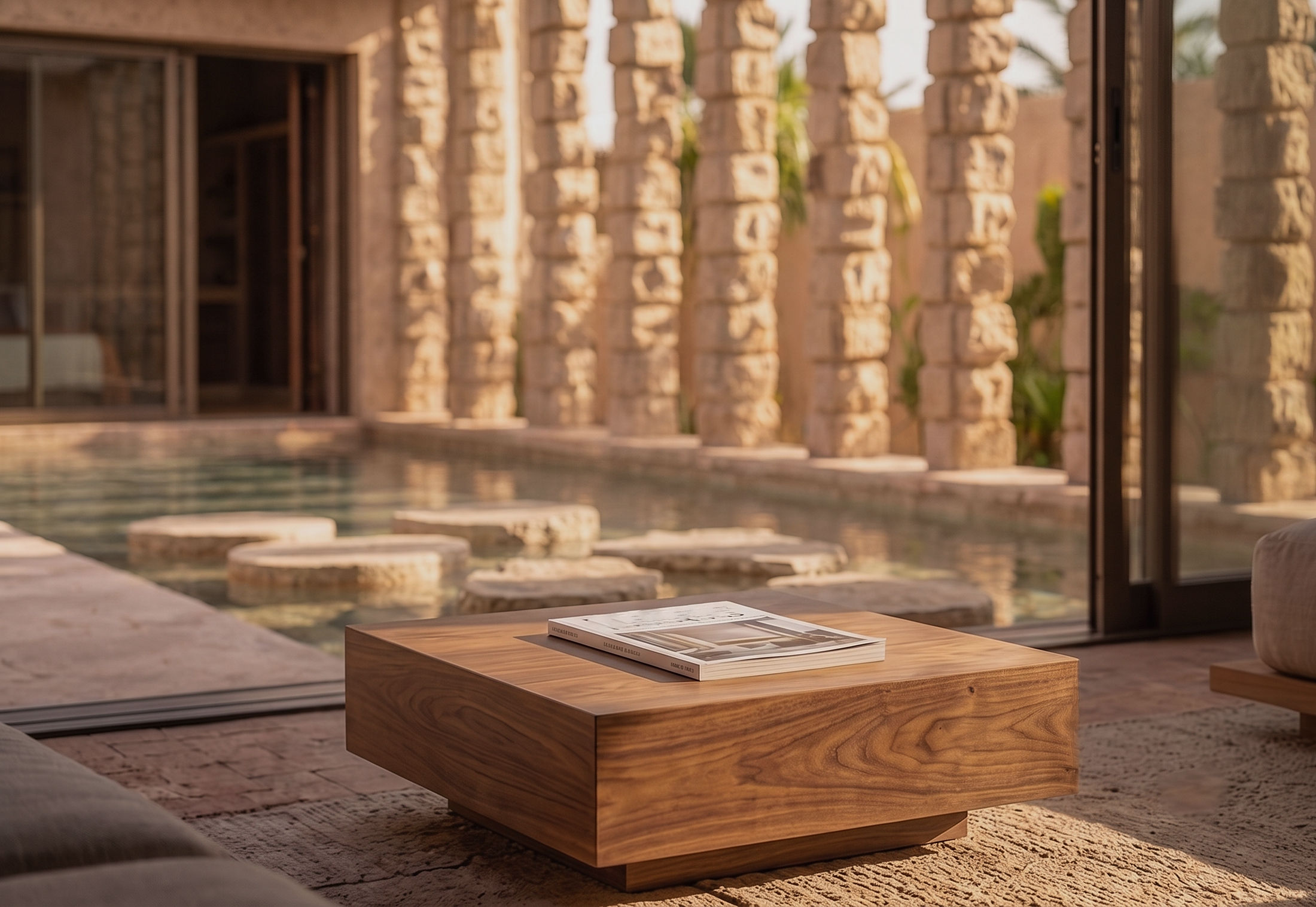concept image — the water court, crossed on stones