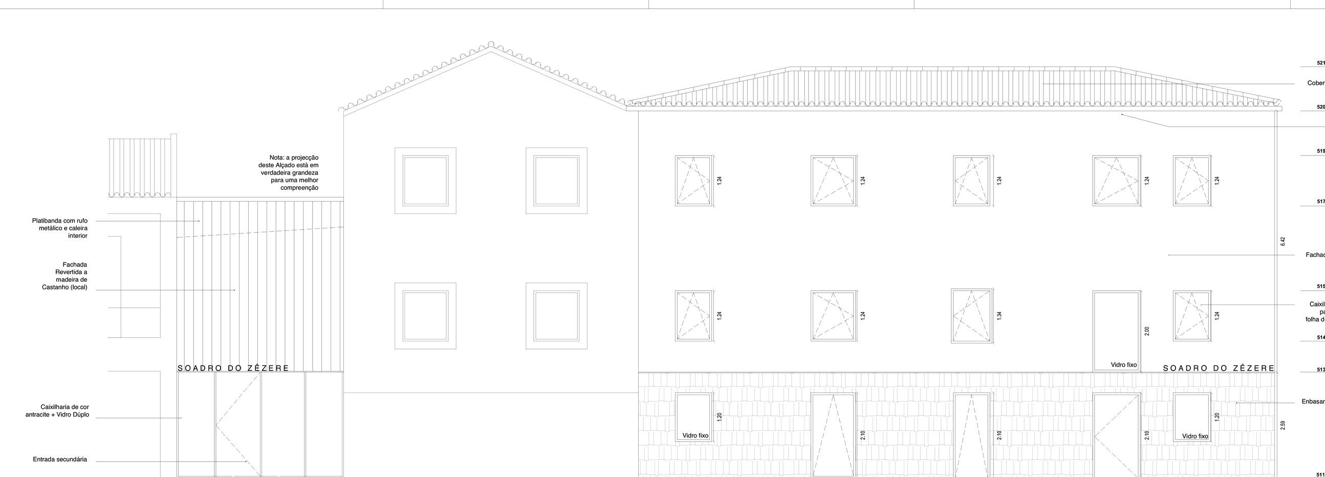 north elevation — the street front