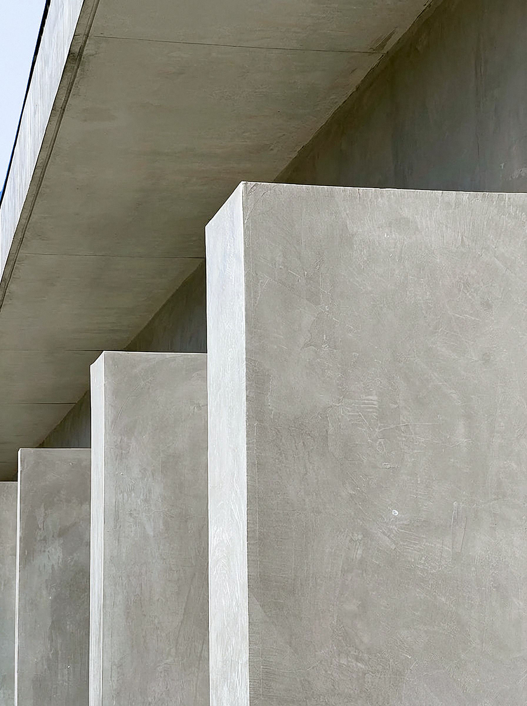 photograph — concrete piers on the garden front