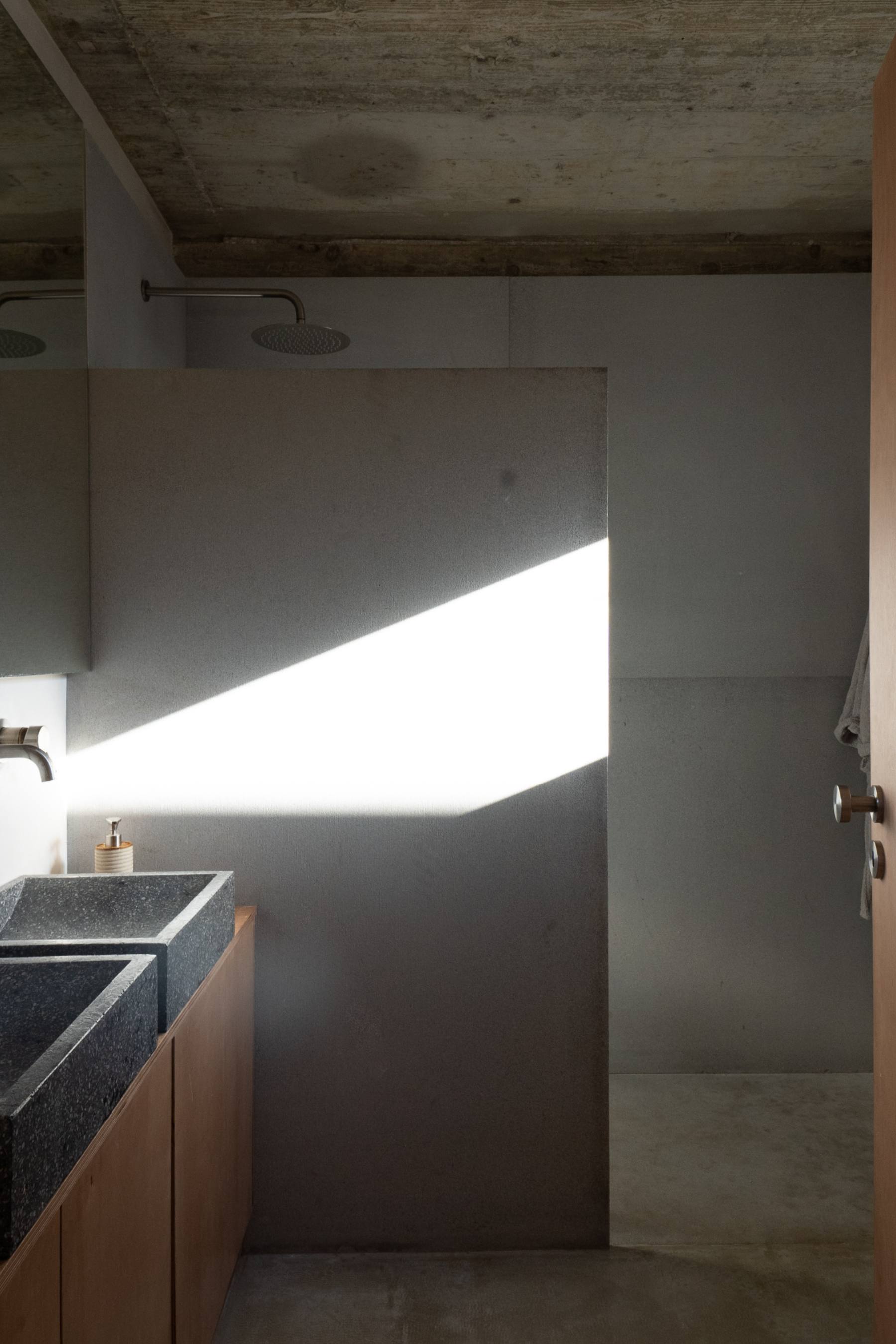 photograph — bathroom, morning light
