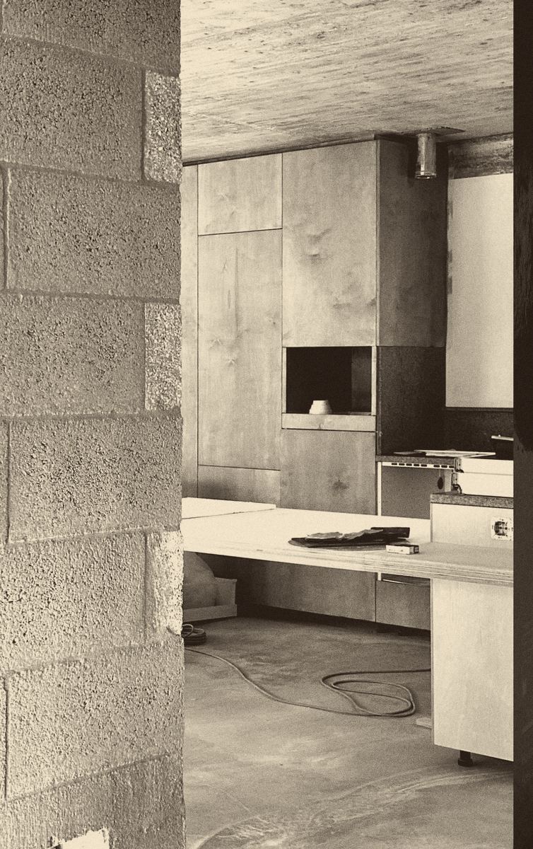 site photograph — the kitchen taking shape