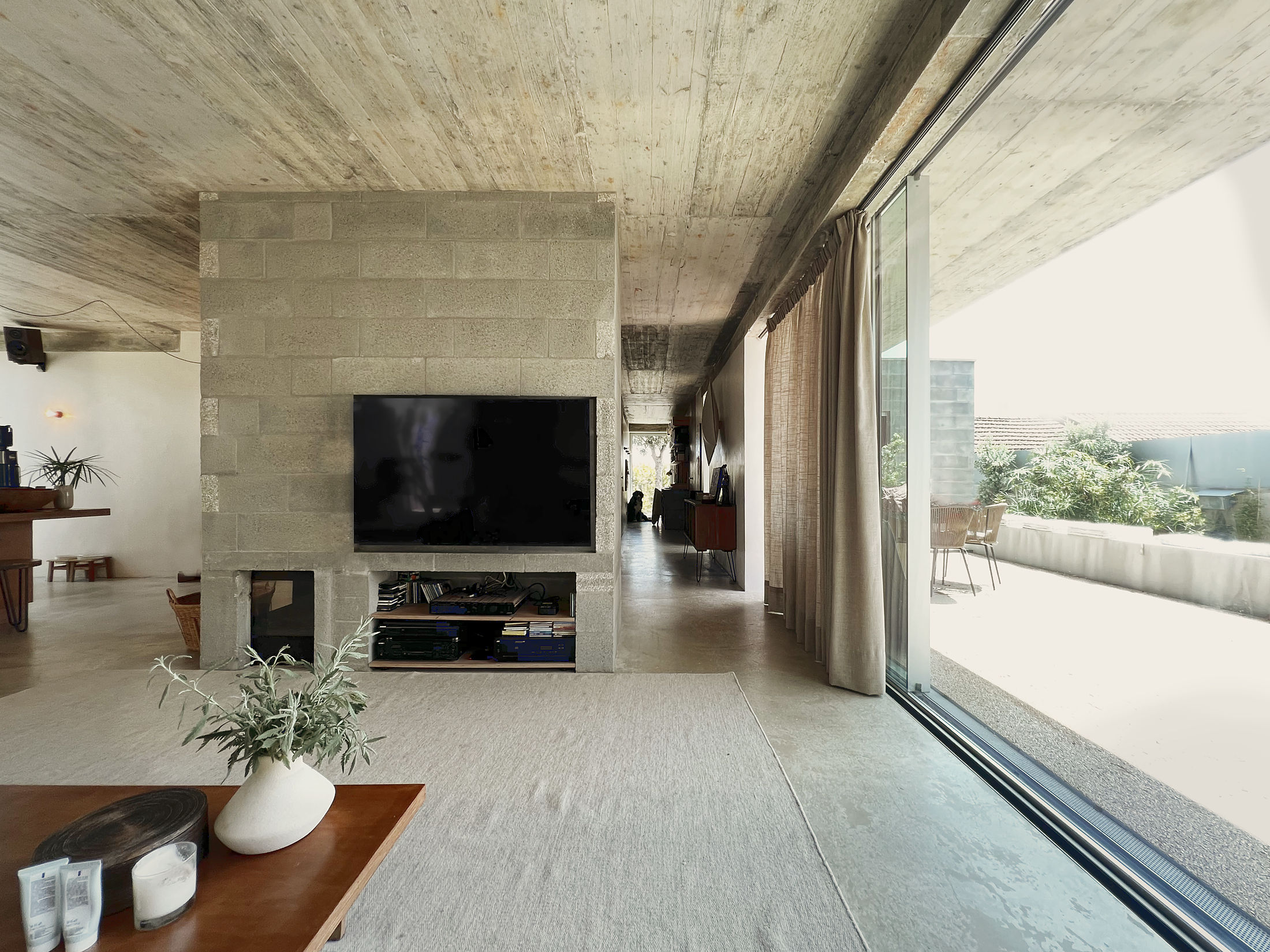 photograph — the living room toward the terrace